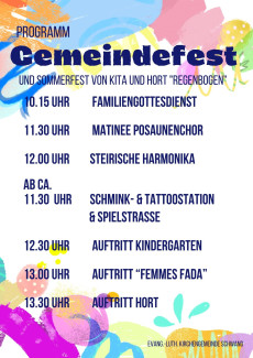 Gemeindefest Programm