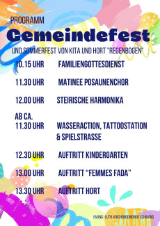 Gemeindefest Programm